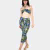 Edo Snake O-Ring Halter Top and Ruched Maxi skirt